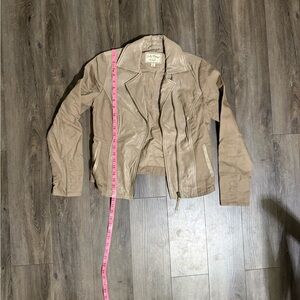 Lucky Brand Light Brown Leather Jacket